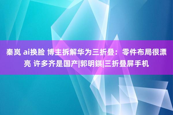 秦岚 ai换脸 博主拆解华为三折叠：零件布局很漂亮 许多齐是国产|郭明錤|三折叠屏手机