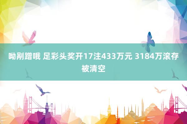 呦剐蹭哦 足彩头奖开17注433万元 3184万滚存被清空