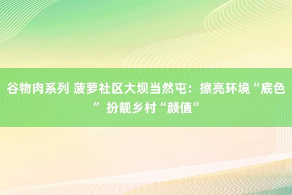 谷物肉系列 菠萝社区大坝当然屯：擦亮环境“底色” 扮靓乡村“颜值”